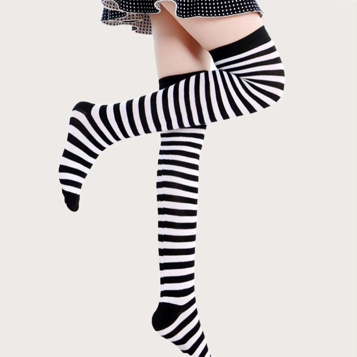 Striped Thigh High Socks Women's Stockings