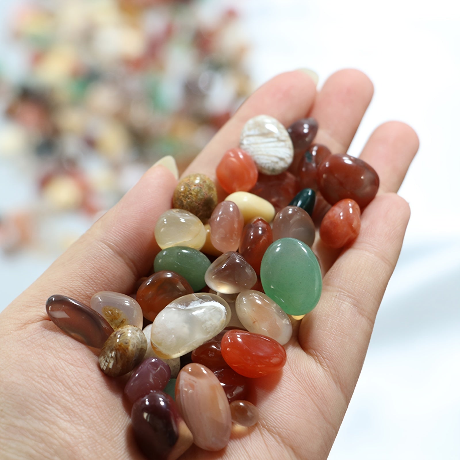 50g Agate Stone Gift - Colorful Natural Crystal 9-15mm