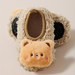 Cartoon Slip On House Shoes Girls Non Slip Soft Bottom Indoor Autumn Winter
