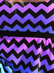 Tie Dye & Chevron Print Square Neck Tankini Set