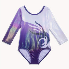 Girls Ballet High Stretch Long Sleeve Bodysuit For Dance Performance