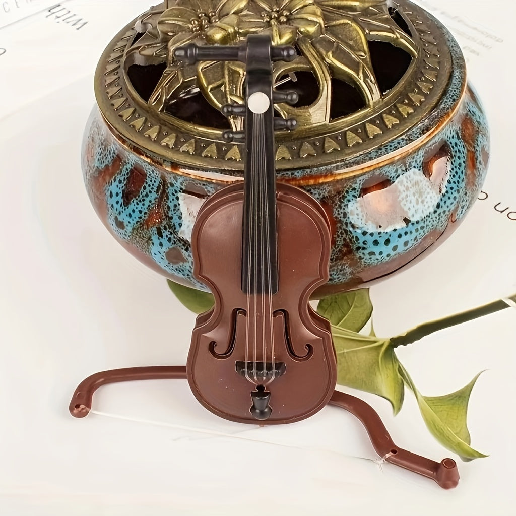 Mini Violin Model Toy House Decoration Musical Instrument DIY Handicraft