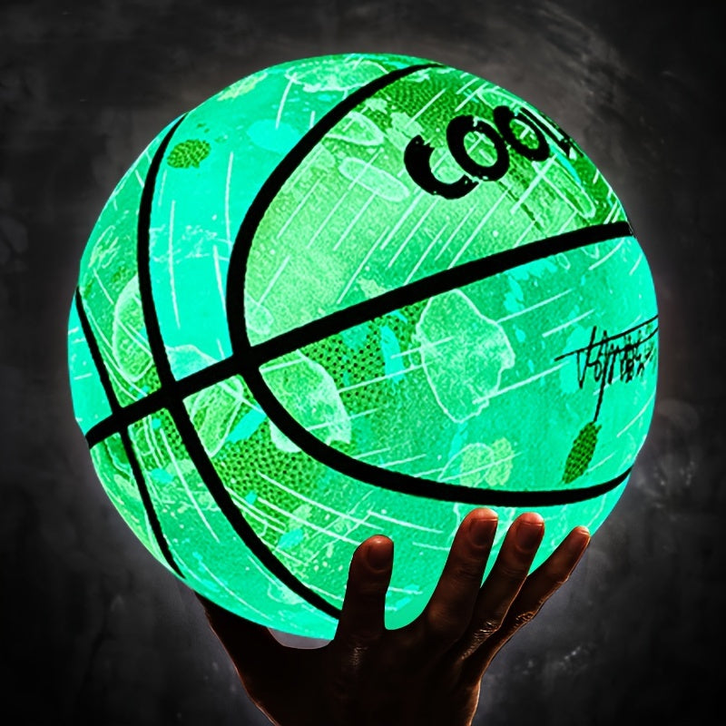 Size 7 Glow In The Dark Basketball Luminous Glowing PU Leather Ball