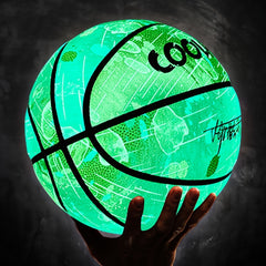 Size 7 Glow In The Dark Basketball Luminous Glowing PU Leather Ball