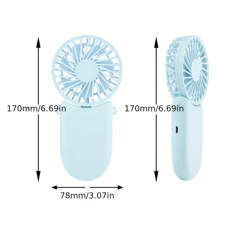 Mini USB Rechargeable Fan 3-Speed Portable Foldable Desktop Fan