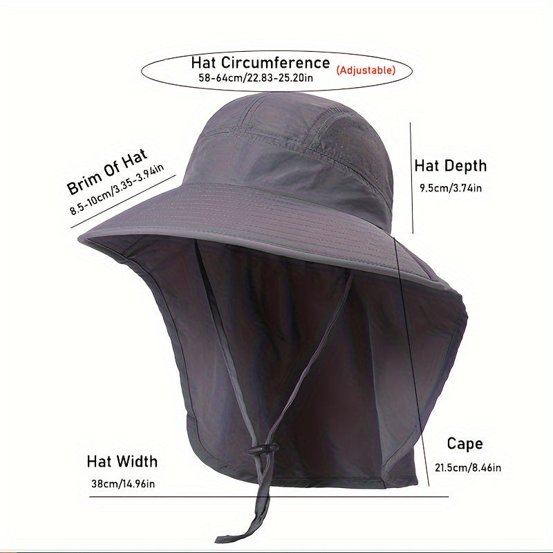 Summer UV Protection Bucket Hat Wide Brim S