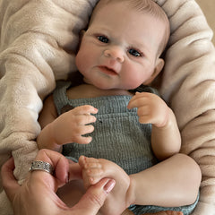 Elijah Bebe Reborn Boy Full Body Vinyl Soft Touch Realistic Newborn Baby Doll