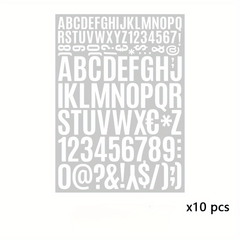 10pcs 2.54-5.08 cm Vinyl PVC Waterproof Self Adhesive Letter Stickers