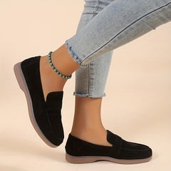 Women's Comfortable Round Toe Slip-On Flat Loafers