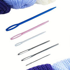 26pcs Plastic Hand Sewing Needles Knitting Tools Large Eye Embroidery Needles