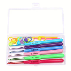 6pcs Ergonomic Crochet Hooks Set Lace Knitting Tool DIY Yarn Weave