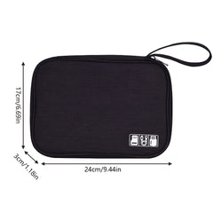 Slim Portable Storage Bag for Electronics Accessories with Zipper