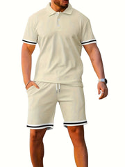 Men's Casual Suit: Short Sleeve Shirt & Breathable Shorts
