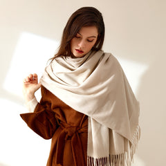 Cashmere Solid Scarf Cold Weather Scarves Wraps For Women Girls Her