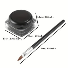 Waterproof Eyeliner Gel Cream with Brush Smudge Proof Makeup