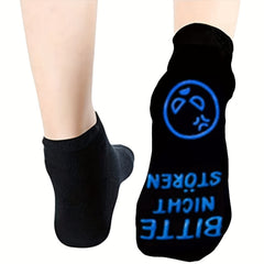Men's Novelty Non Slip Letter Graphic Crew Socks
