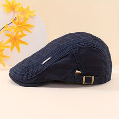 Unisex Beret Washed Cotton Peaked Cap for Spring and Summer