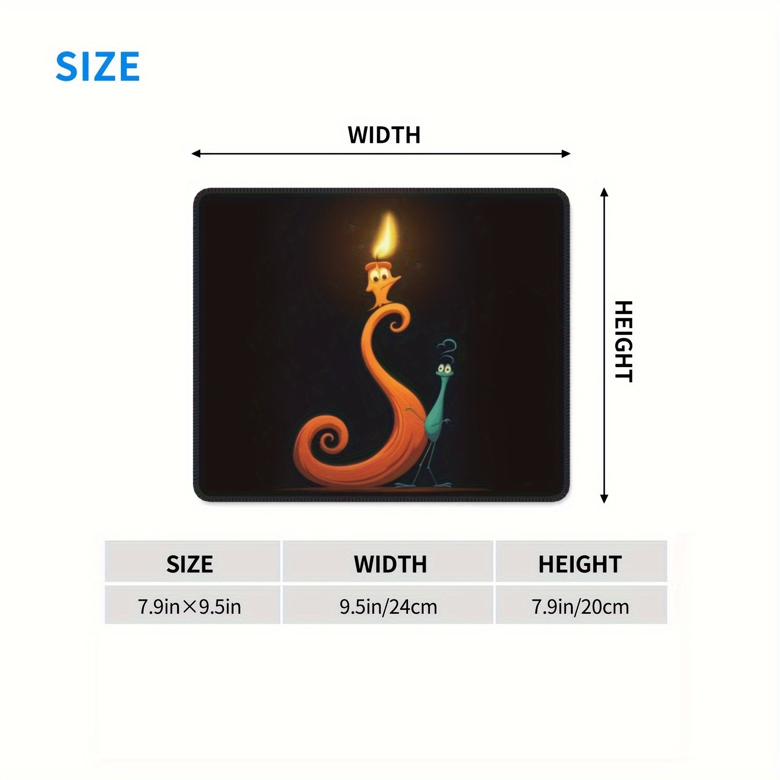 Candle Animation Figure Square Mouse Pad 20x24cm