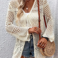 Embroidered Cardigan Beach Wear Crochet Cardigan Women's Clothing