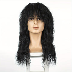 Men's 80s Rock Metal Halloween Wig Long Curly Hair