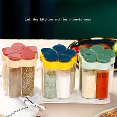 5 in 1 Kitchen Seasoning Shaker Portable Bottle with Lid