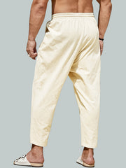 Men's Drawstring Harem Pants Beach Pant Solid Casual Baggy Pants Yoga Trousers