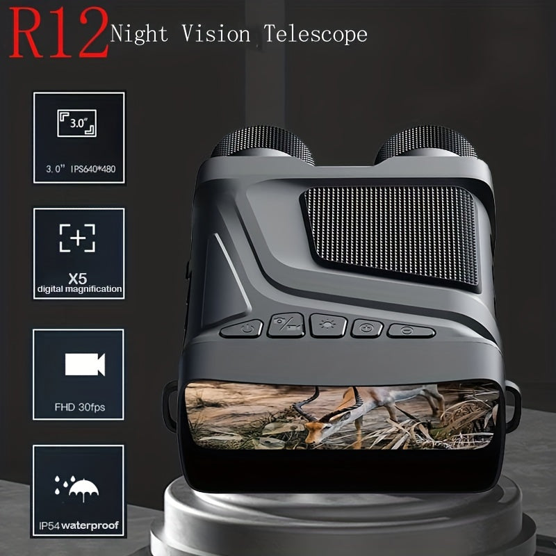 5X Zoom Infrared Night Vision Binoculars 1080P 300M for Camping