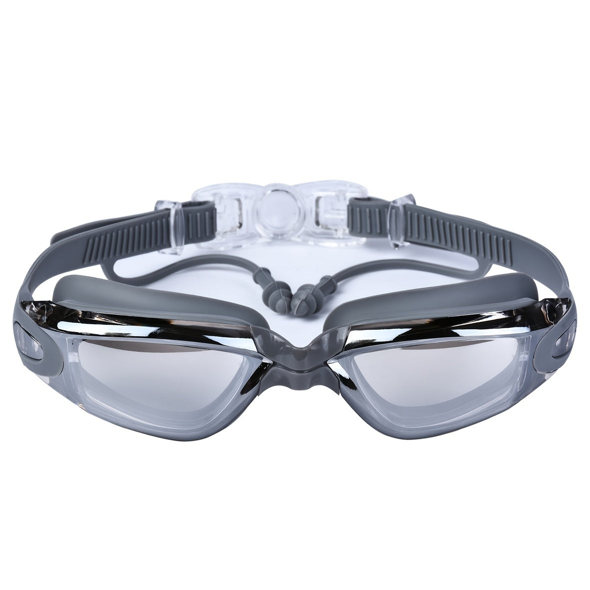 HD Electroplating Myopia Swimming Goggles with Earplugs