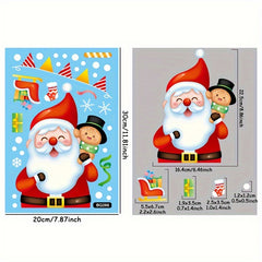 Christmas Glass Window Stickers Santa Claus Snowman Elk Sticker Merry Christmas