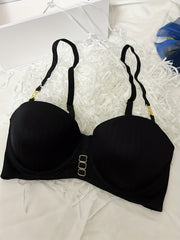 Solid T Shirt Bra Comfy & Breathable Push Up Bra Women's Lingerie