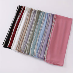 Faux Diamond Chiffon Scarf Turban for Girls