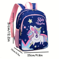 Kids' Cartoon Pony School Bag Lightweight Backpack