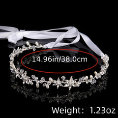Golden Wedding Flower Headpiece for Bride Girls