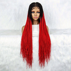 91 44 Cm Long Braided Synthetic Wigs Box Braided Knotless Cornrow Long Hair
