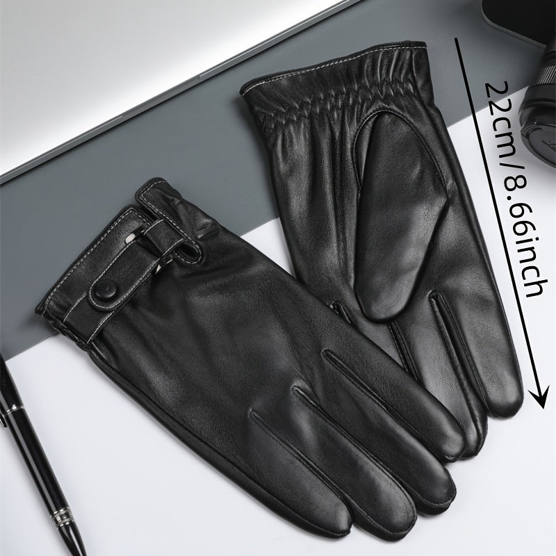 Men's Winter Motorcycle Gloves Touch Screen Outdoor Warm Decorative Gloves