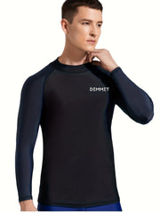 Men's Quick Dry Sun Protection Rash Guard for Diving, Snorkeling, Surfing