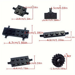 48/80pcs Building Blocks Mini Wheel Tire Set Car Tire Construction Blocks