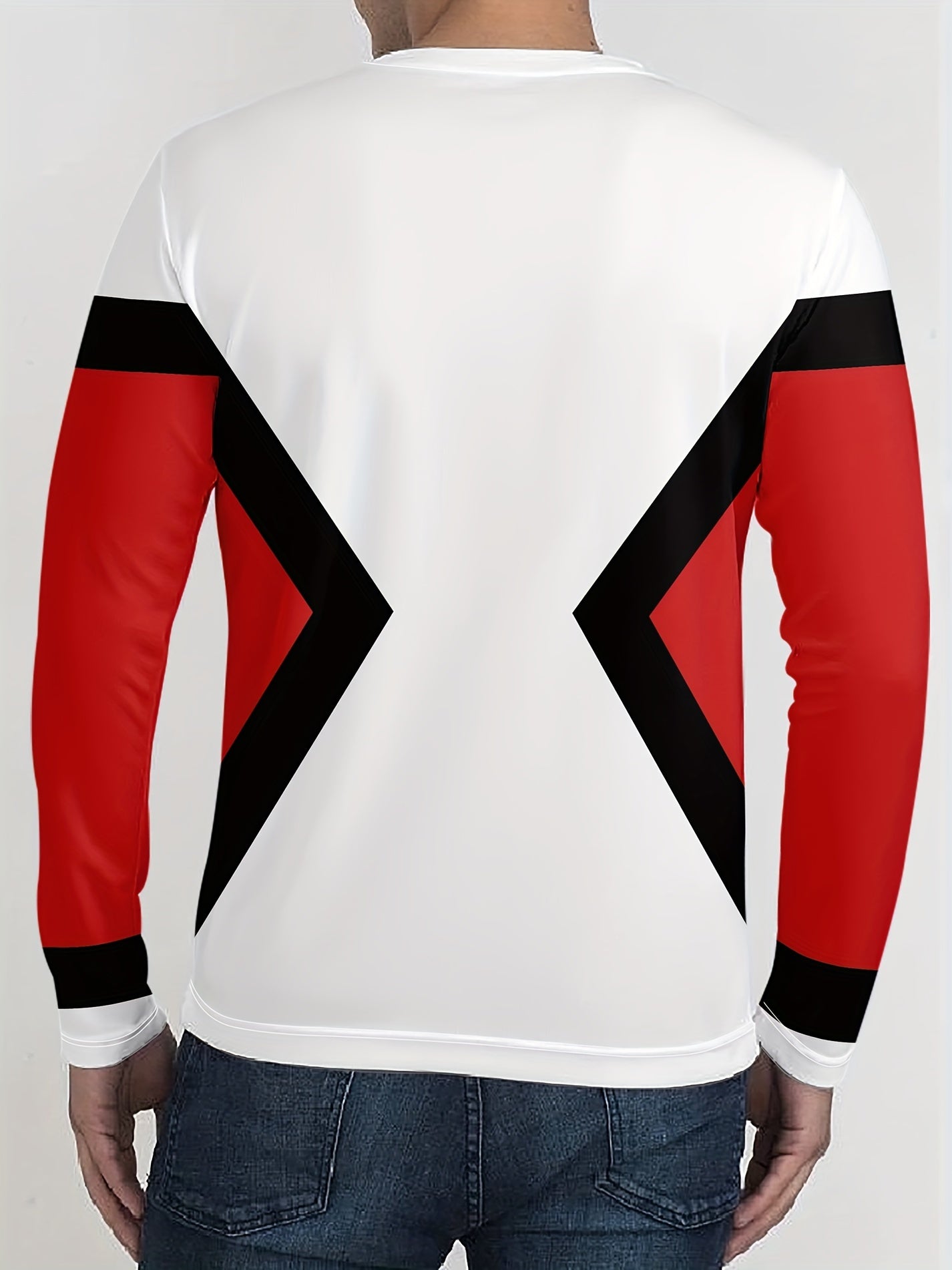 Men's Block Print 2-Piece Outfit: Sweatshirt & Sports Trousers