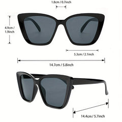 Square Frame Sunglasses Minimalist Solid Glasses Gradient Lens UV400