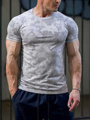 Men's Fitness Crew Neck Active T-Shirt for Summer