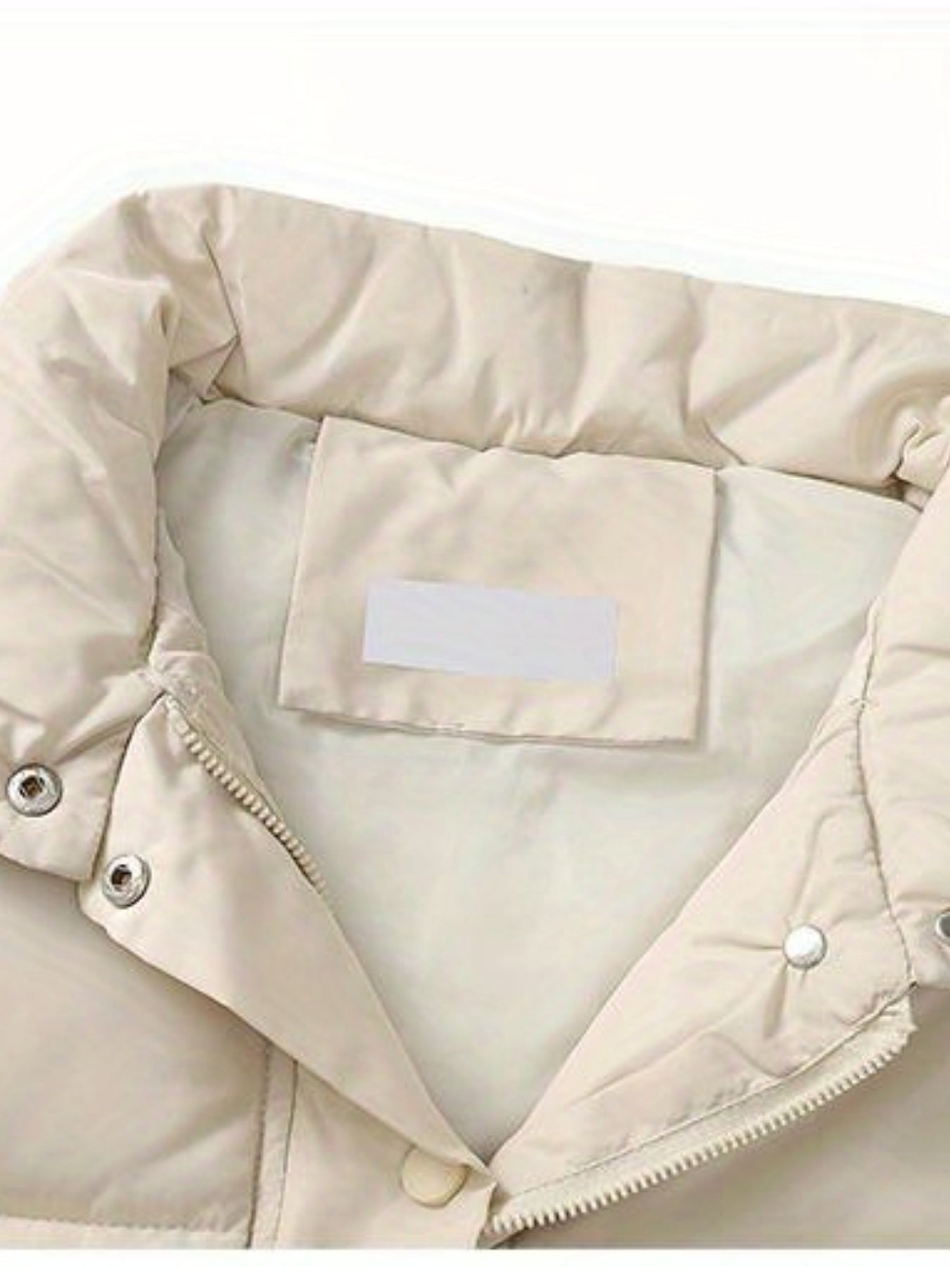 Button Front Puffy Jacket Sleeveless Fall Winter Women's Clothing