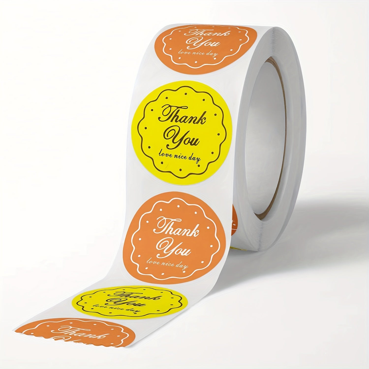 500pcs Thank You Stickers Floral Print Label Stickers Roll