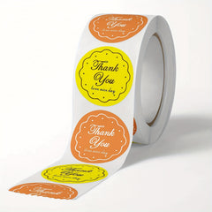 500pcs Thank You Stickers Floral Print Label Stickers Roll