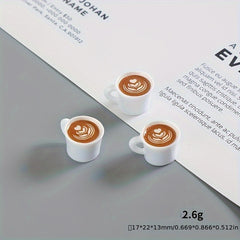 Heart Shaped Coffee Cup Set with Beans