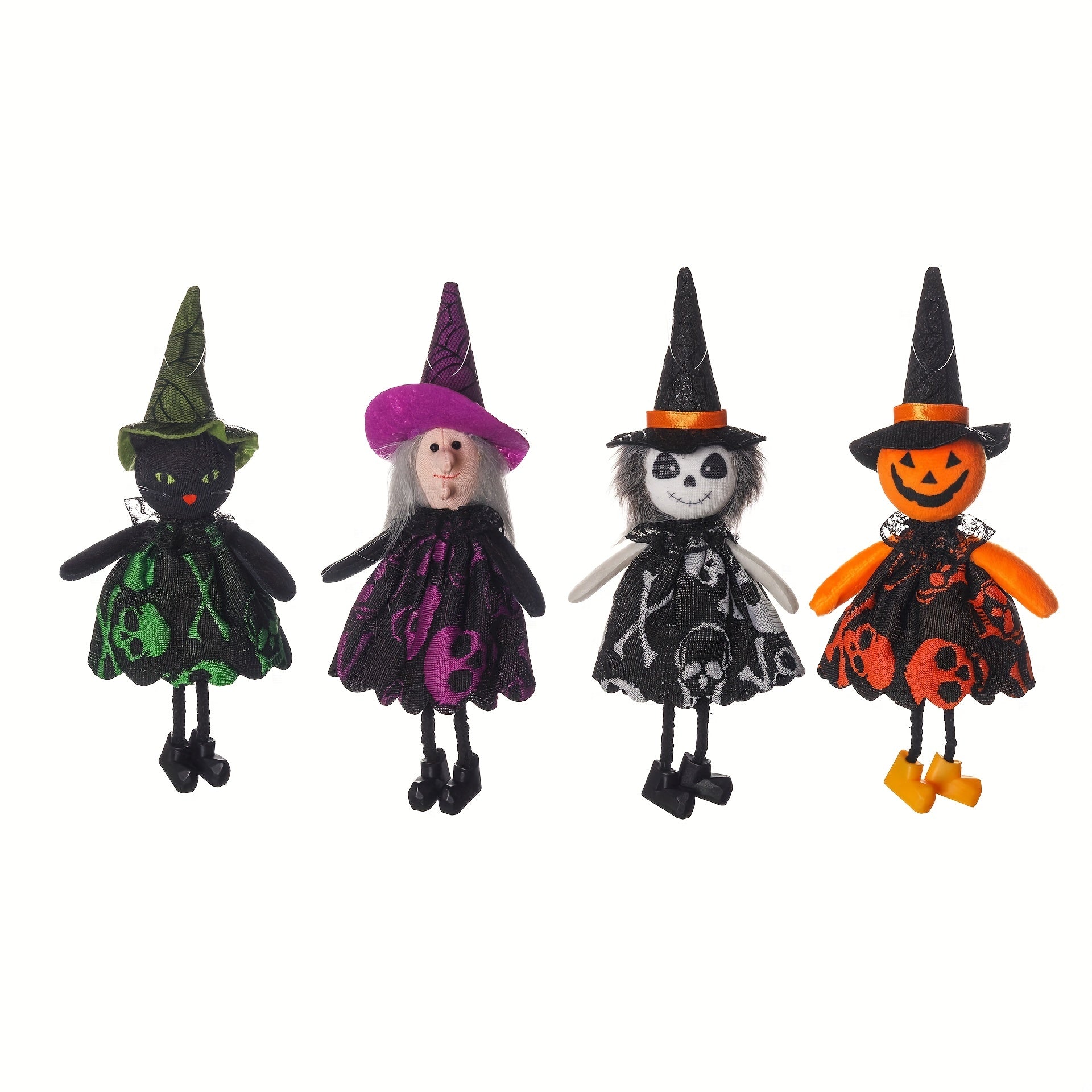 Cartoon Pumpkin Witch Pendant Halloween Party Props
