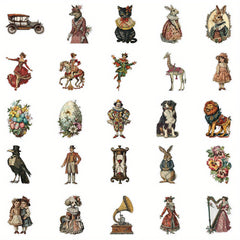 50pcs Animal Stickers Waterproof Vinyl Sticker for Water Bottle Laptop