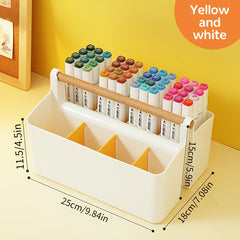 Marker & Pencil Organizer Box with Handle Durable Storage Solution