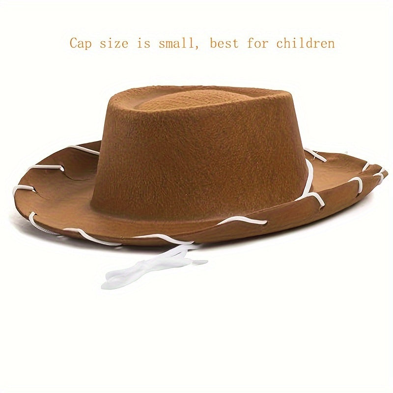 1pc Brown Felt Cowboy Hat for Students