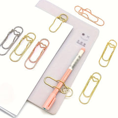 3pc Metal Pen Clips Multifunctional Pen Clip Notebook Bookmark Paper Holder
