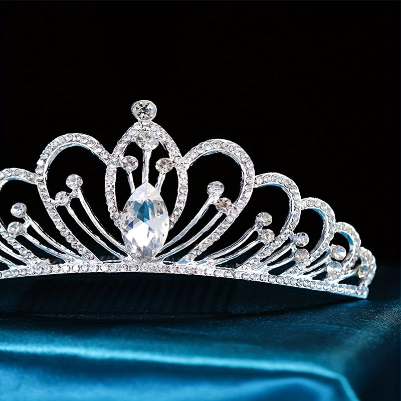 Silvery Crown Crystal Rhinestone Wedding Accessories